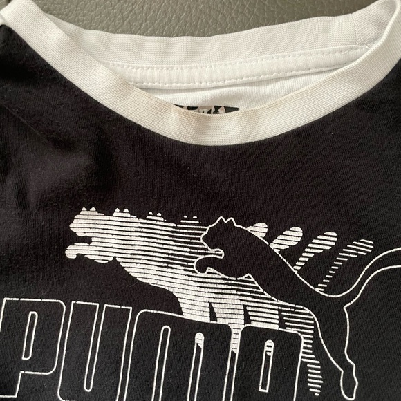 Puma Black & White Kids Logo shorts shirt Set - Picture 9 of 10
